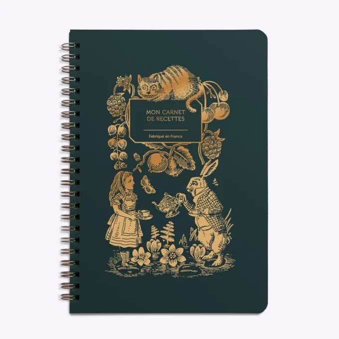 Carnet de recettes WONDERLAND vert