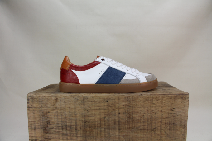 Baskets Hiba - Bleu Blanc Rouge