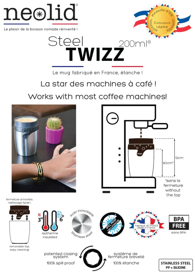 Mug isotherme inox TWIZZ - 200Ml