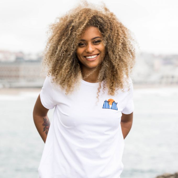 T-shirt blanc Dinard-Belle personne