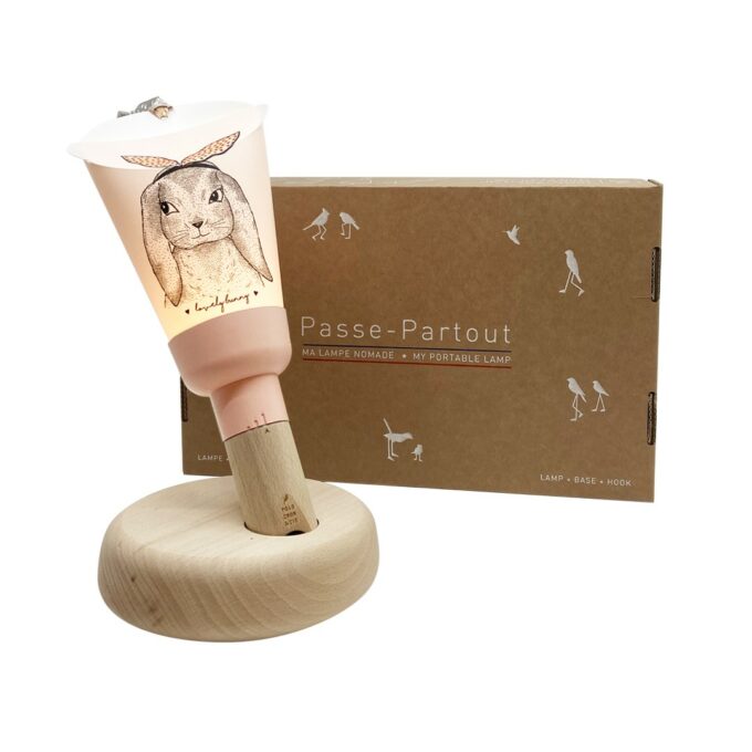 Coffret lampe nomade - Lapin So Sweet Rose poudré