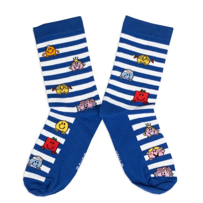 Mr-Mme Rayées Bleues - Chaussettes