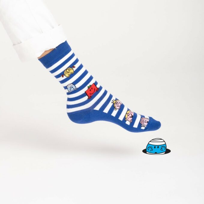 Mr-Mme Rayées Bleues - Chaussettes