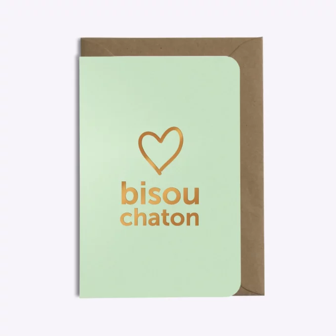 Carte Bisou Chaton