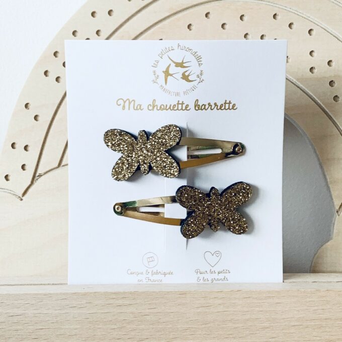 Barrettes doubles Papillons