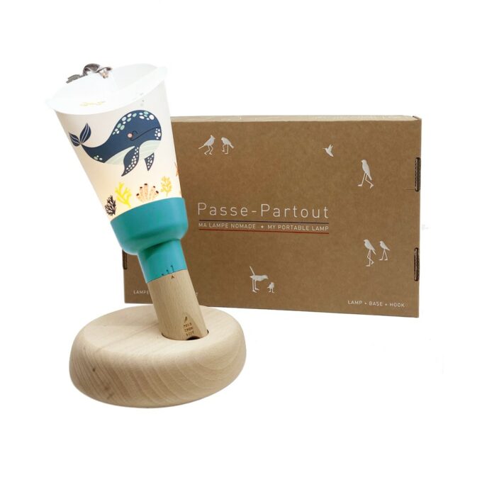 Coffret lampe nomade - Baleine Rêveuse Bleue