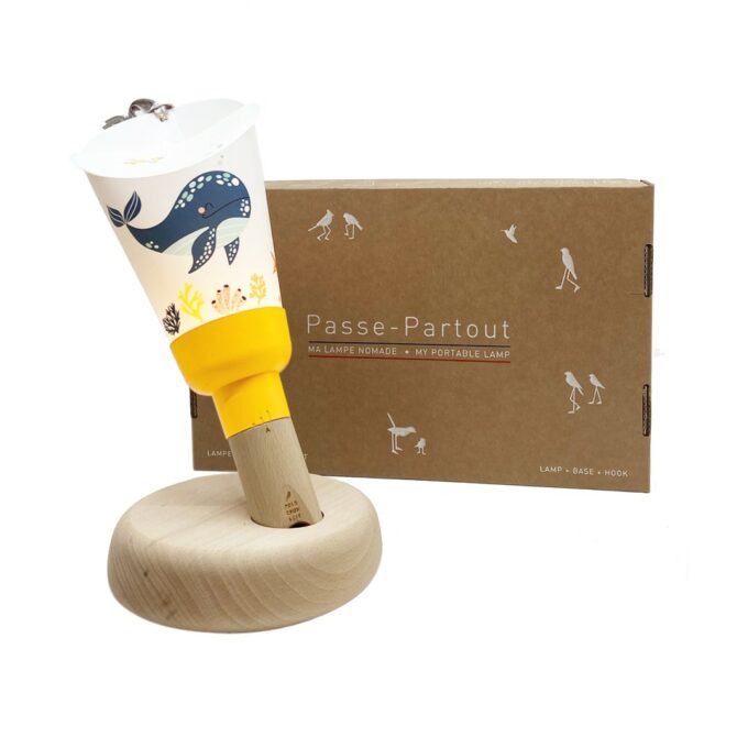 Coffret lampe nomade - Baleine Rêveuse Jaune