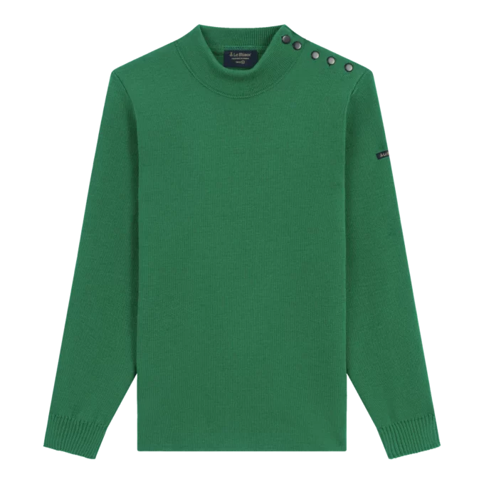 Pull marin vert en laine vierge - Le Minor