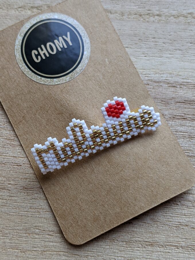 Broche perles Malouine Blanc/Or