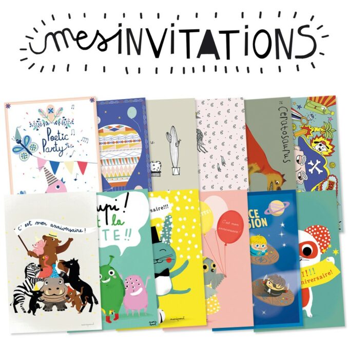 Cartes d'invitations anniversaire - Pirouette Cacahouète