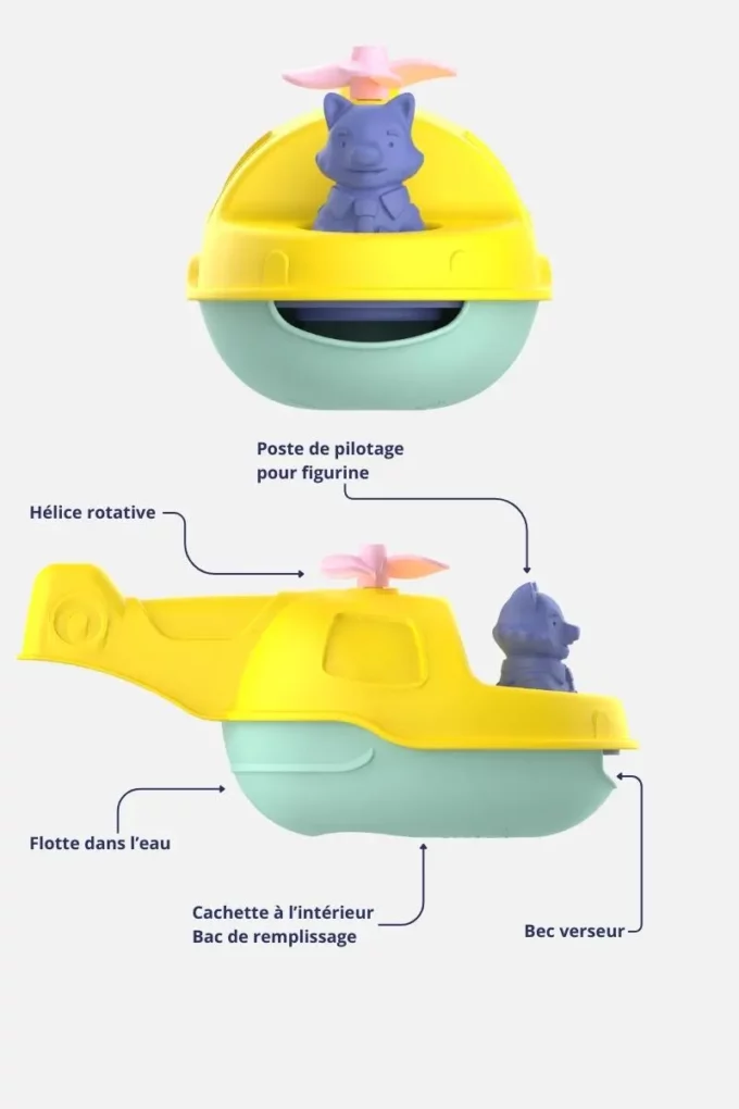 Hélicoptère modulable 2-en-1 - Le jouet simple