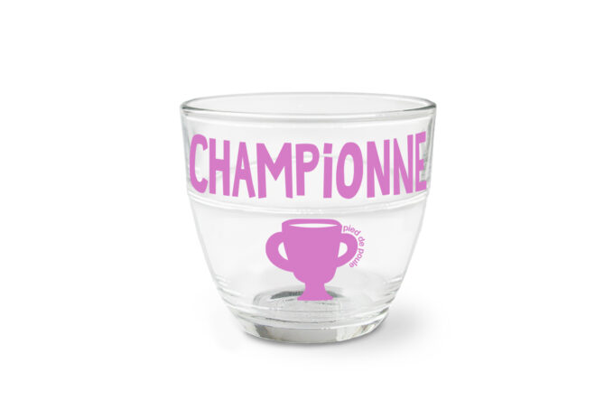 Verre Duralex Championne - Pied de Poule