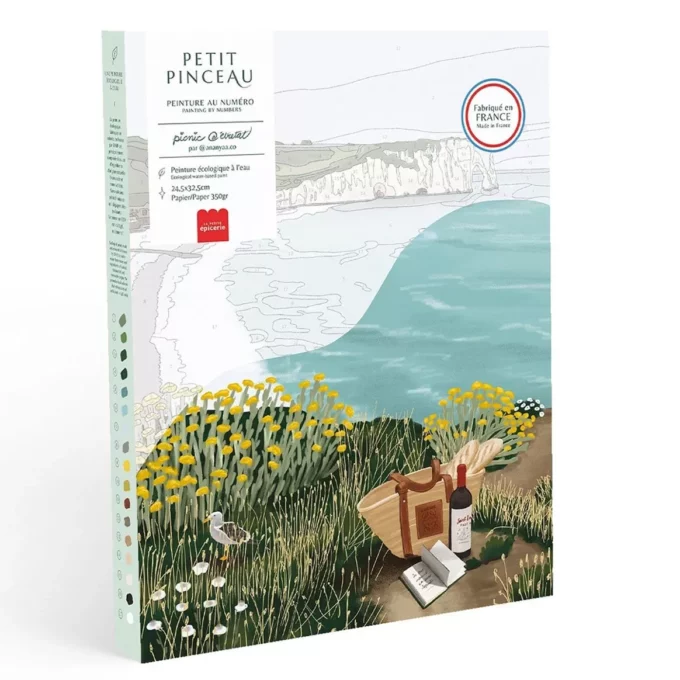 Picnic à Étretat - Coffret peinture au numéro